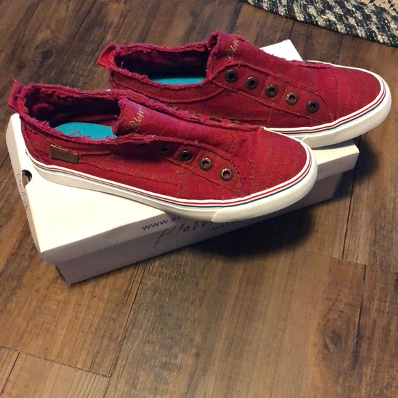 red blowfish sneakers